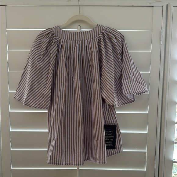 Tuckernuck Purple Boxy Puff Sleeve Blouse - Picture 3 of 4